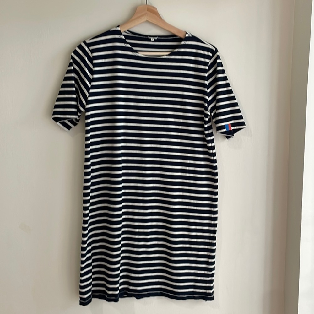 S Kule navy and white t shirt dress